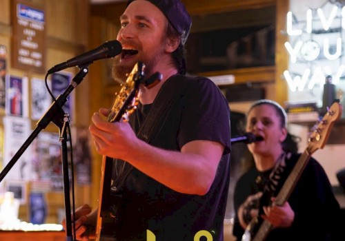 Jordan Madsen Duo performing live music at Currents Restaurant at Riverhouse Lodge in Bend Oregon with guitar and vocals