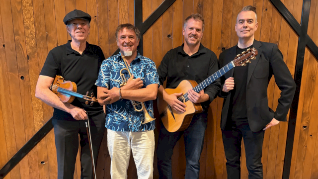 Experience gypsy jazz during Beats & Bites Brunch at Currents. Riverfront dining, brunch cocktails and live music in Bend.
