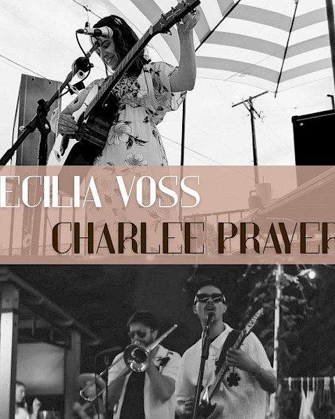 Cecilia Voss and Charlee Prayers performing live folk and Americana music at Currents Restaurant Bend Oregon