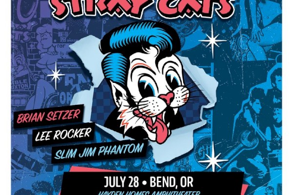 Stray Cats play Hayden Homes Amphitheater in Bend Oregon and staying at Riverhouse gives you a ride to the show
