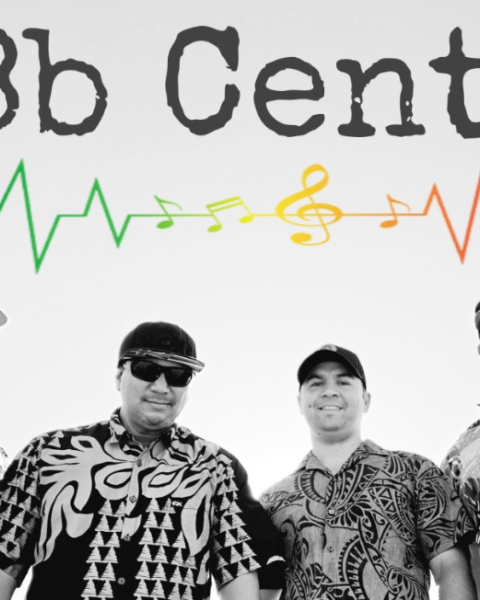 DuBb Central in patterned shirts stand under 
