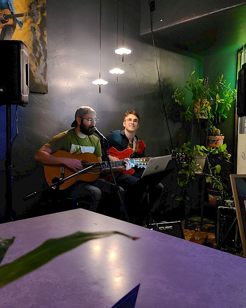 See Joe & Paul perform live at Currents at the Riverhouse on Friday, November 21, 2025, from 7pm–9pm as part of Live Music Fridays.