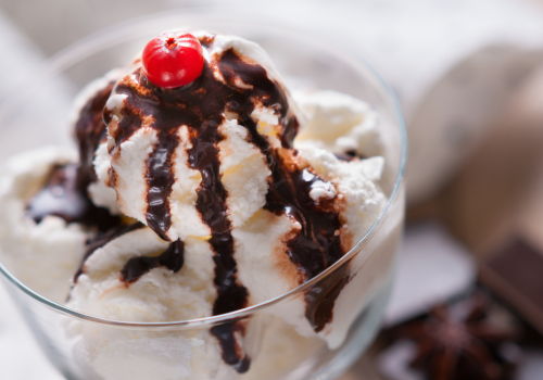 $10 Ice Cream Sundae with choice of ice cream chocolate syrup and cherry on top for Locals week at Currents
