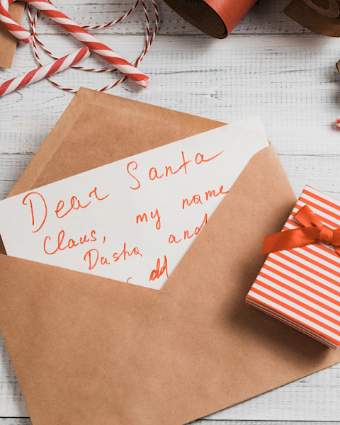 Write your letter to santa and send off from the special mailbox to the North Pole at Riverhouse Lodge
