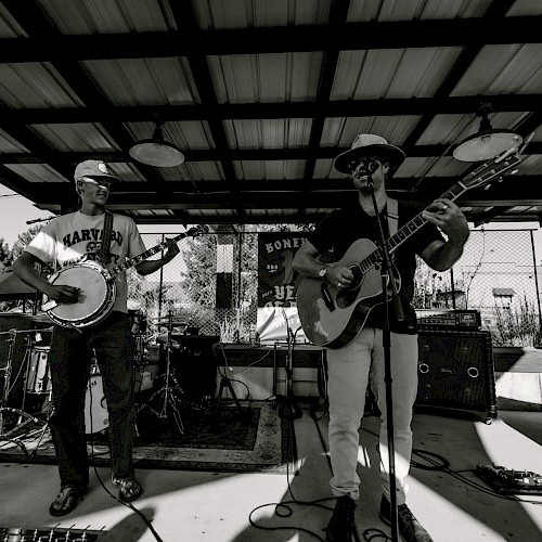 Catch the Franchot Tone Duo live at Riverhouse Lodge—acoustic originals, banjo brilliance, and Bend’s best father-and-son performance.